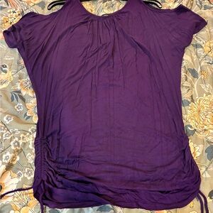 Storm Women's Deep Purple Cold Shoulder Blouse